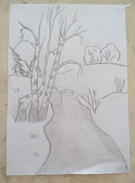 Осень карандашом