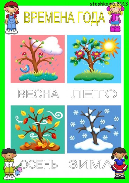 Времена года для дошкольников