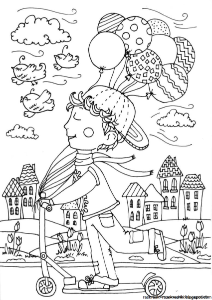 Раскраска. Весна