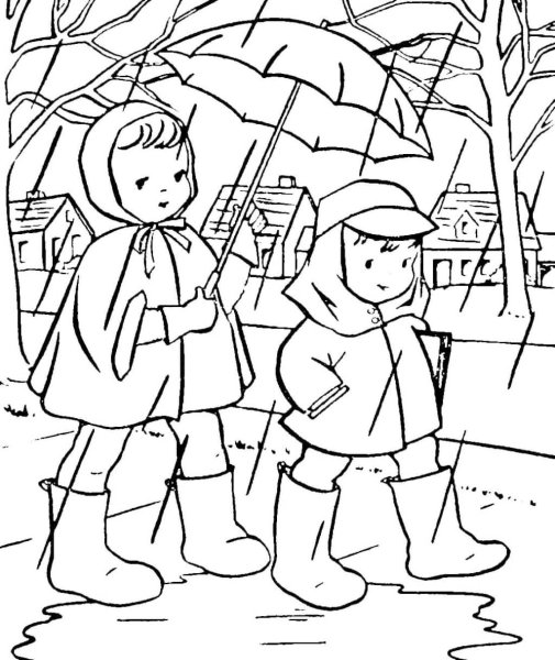 Городской пейзаж рисунок