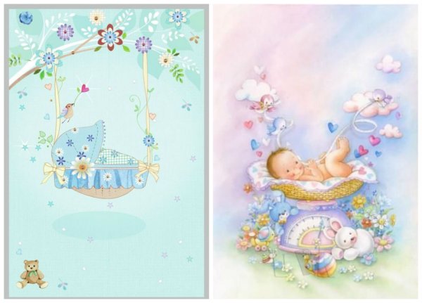 Открытка "с рождением малыша"