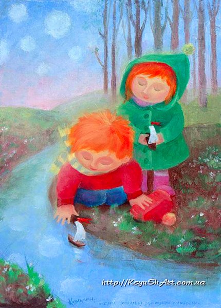 Весна дети живопись