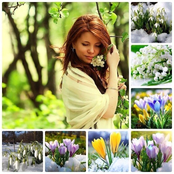 Весенний коллаж