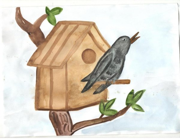 Птички в саду