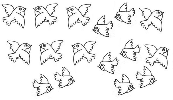 Птица на дереве раскраска