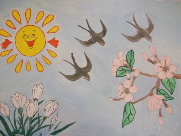 Рисунок на весеннюю тему