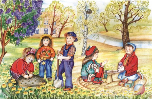 Труд людей весной для дошкольников