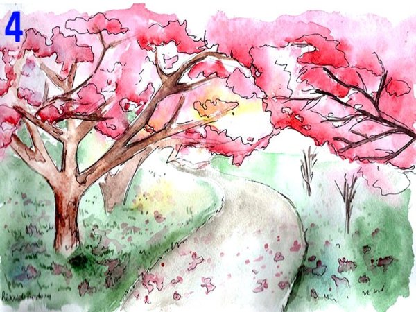 Подснежник рисунок карандашом