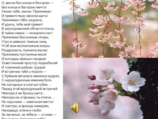Стихотворение о Весна без конца и без краю