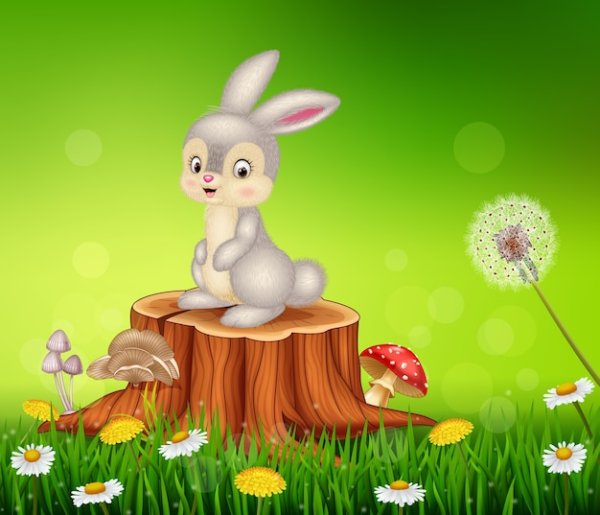 Зайчики на полянке детям