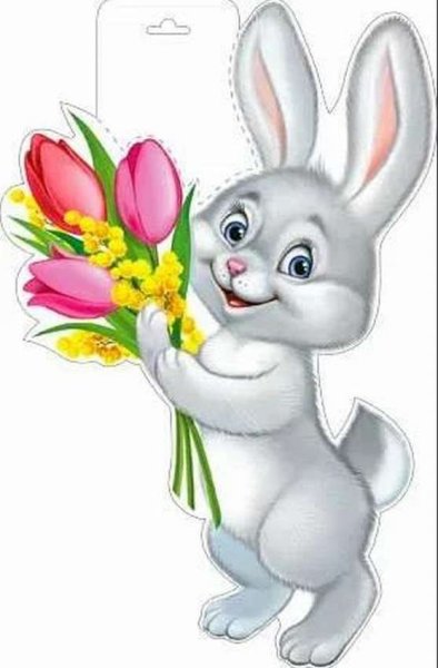 Заяц весной несложные картины