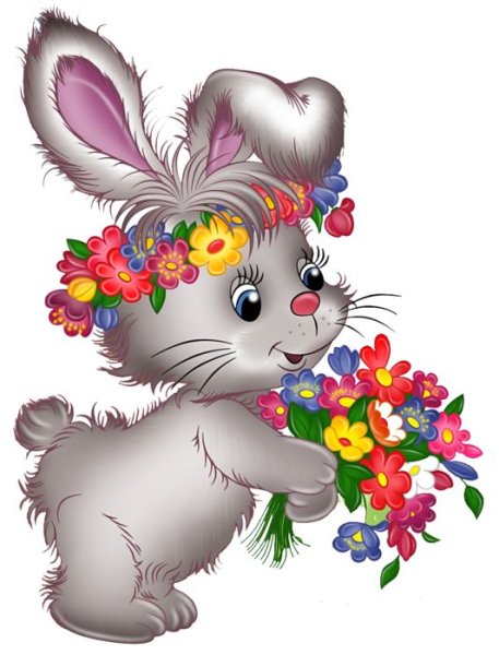 Зайчиха с зайчатами для детей