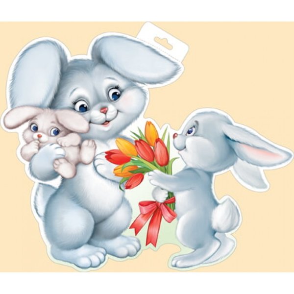 Зайчик в лесу для детей