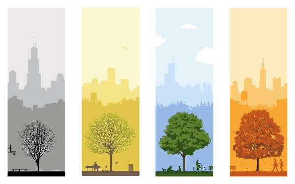 Пейзаж времена года