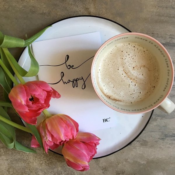 Утро кофе цветы