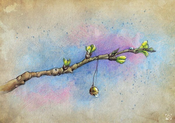 Веточка с почками