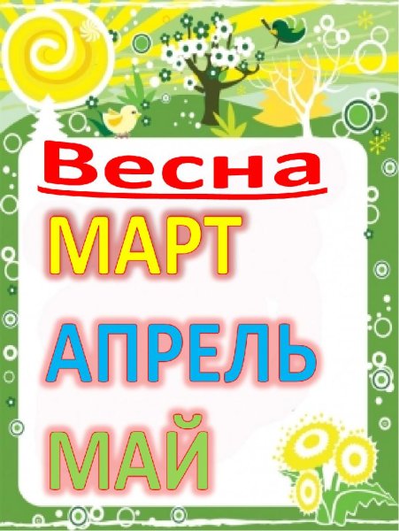 Календарь природы Весна в детском саду