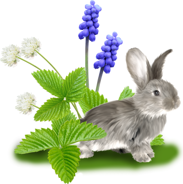 Зайчик под кустом для детей