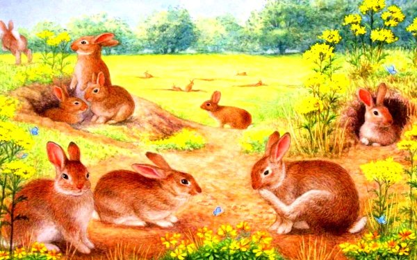 Зверята в лесу