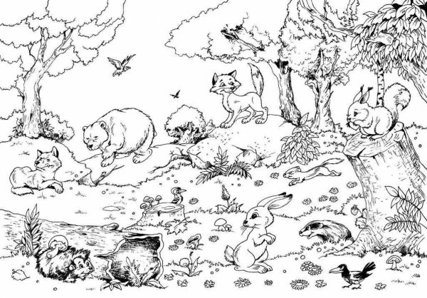 Животные в одном стиле