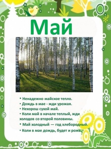 Весенние месяцы