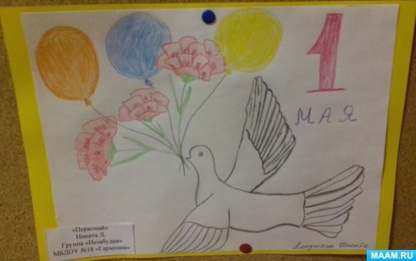 Праздник 1 мая рисунки детей
