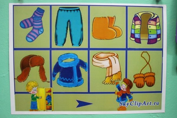 Алгоритм одевания на прогулку в детском саду в схемах