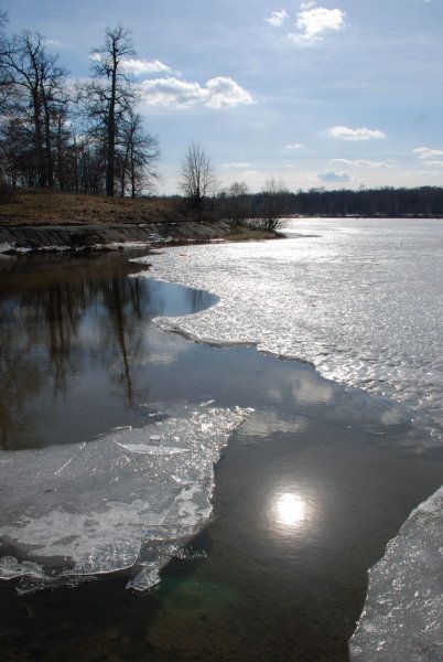 Ледостав на реке Енисей