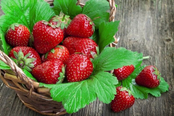 Красиво в корзинке клубнику
