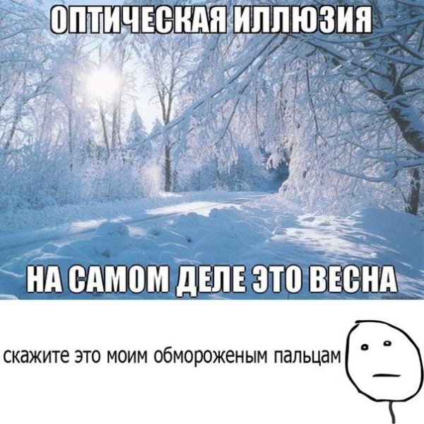 Мем про весну и зиму