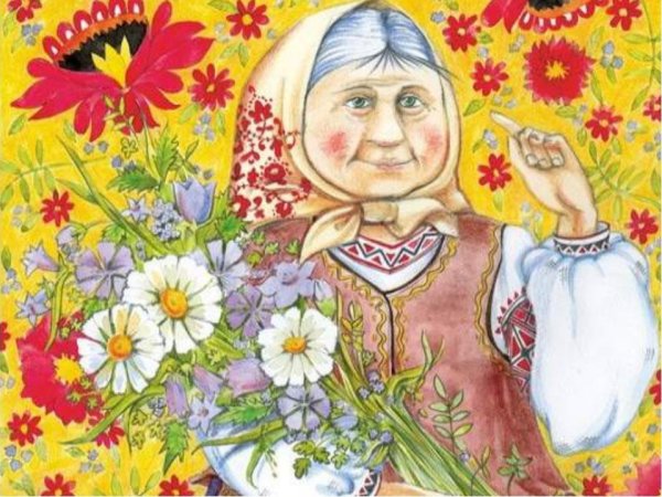 Старушка в деревне в живописи