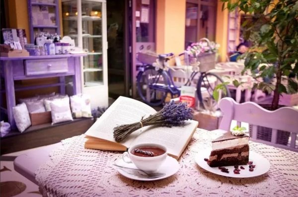 Кафе в лавандовом стиле