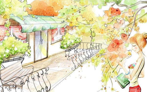 Красивые и уютные рисунки осени