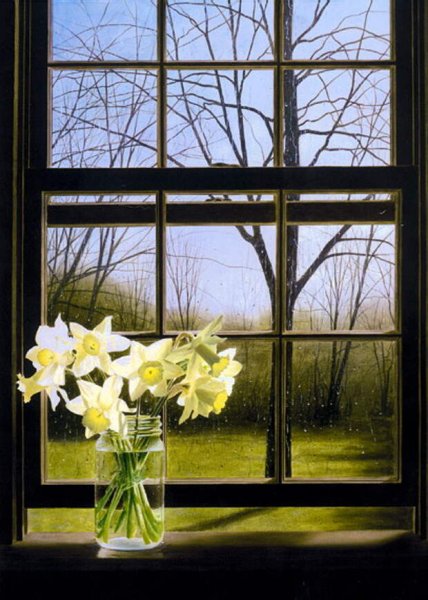 Женщина утром у окна