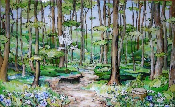 Весенний лес для детей