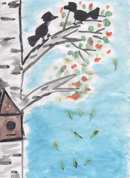 Детские рисунки птиц