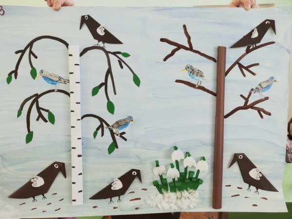 Аппликация прилет птиц