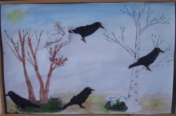 Грачи весной рассказ