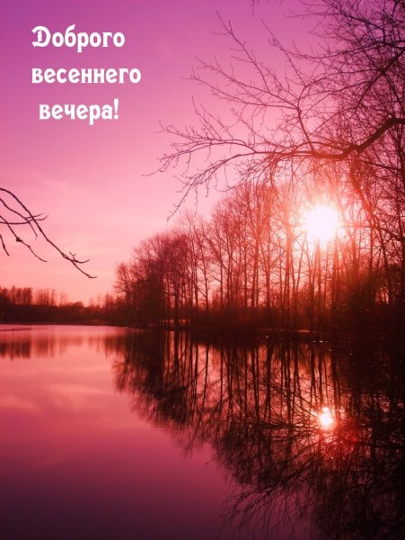 Красивый весенний закат