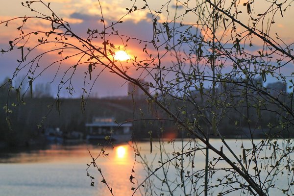 Майский вечер закат