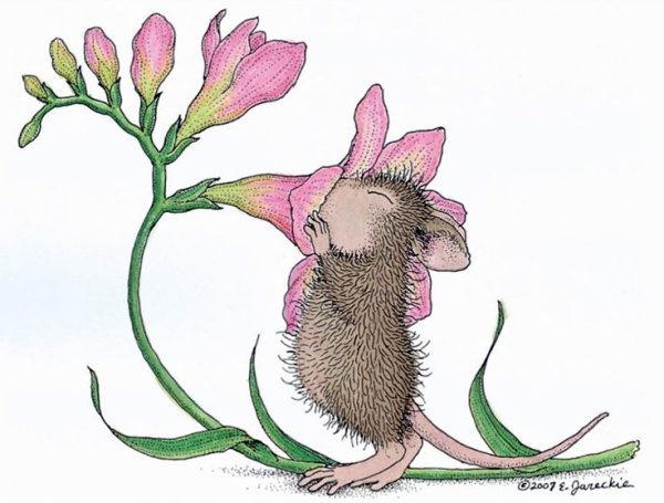 Мышка с цветочком