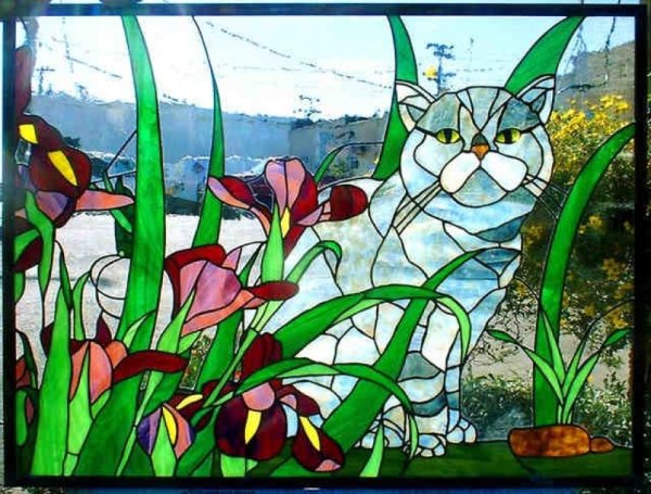 Витраж на стекле для детей