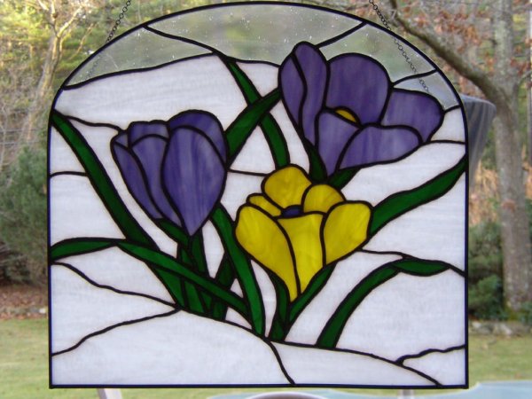 Крокусы витраж