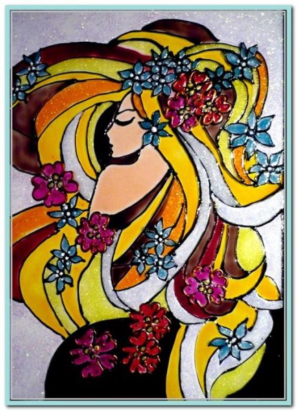 Витраж раскраска