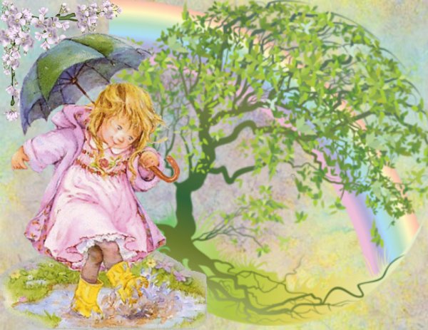 Девушка Весна мультяшка