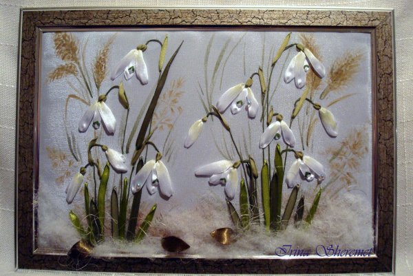 Панно в технике канзаши