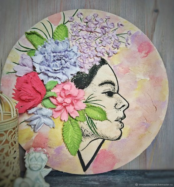 Панно из природных материалов Весна