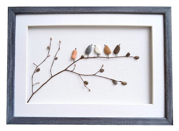 Вышивка лентами птицы