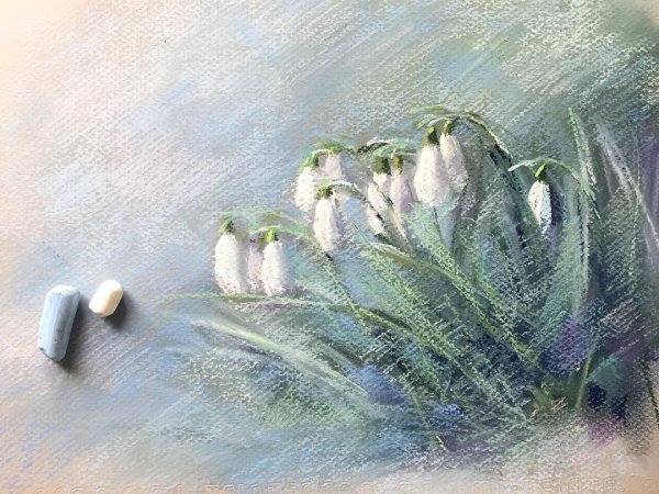 Пастель Елена таткина пейзажи Весна