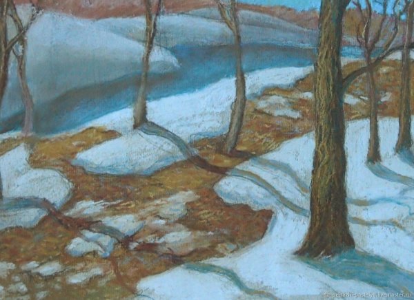 Рисование пастелью Весна